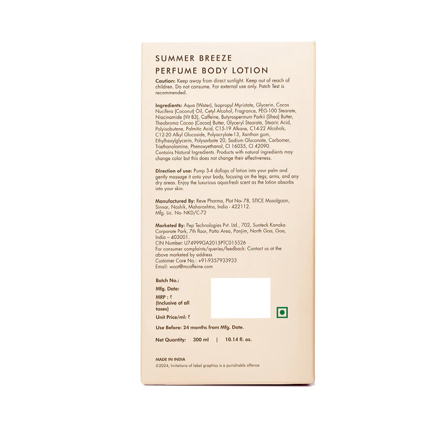 Summer Breeze Perfume Body Lotion - 300ml - Image 9